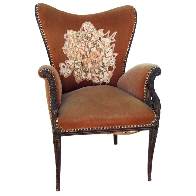 Mid-19th Century James K. Polk Wingback Chair For Sale