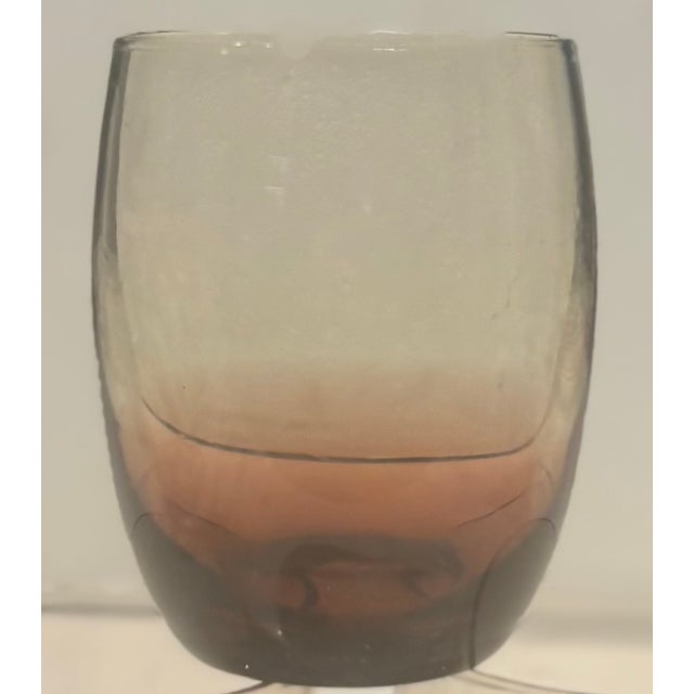 Late 20th Century Rose Colored Ombre Lowball Tumblers - Set of 4 For Sale In Palm Springs - Image 6 of 9