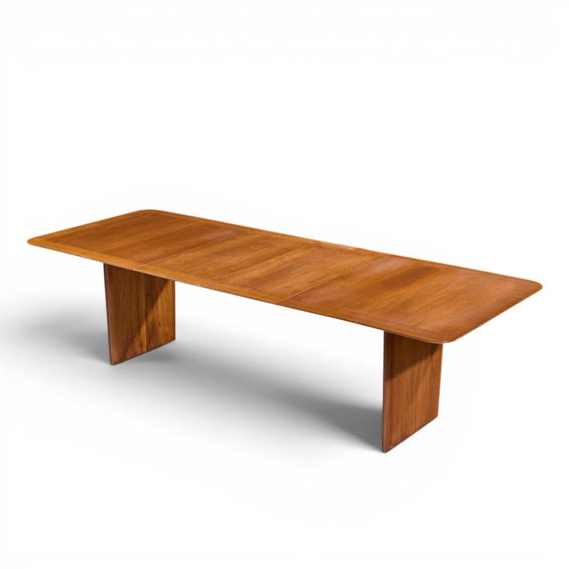 Robsjohn Gibbings for Widdicomb Mid Century Walnut Expanding Dining Table With 2 Leaves For Sale - Image 13 of 13