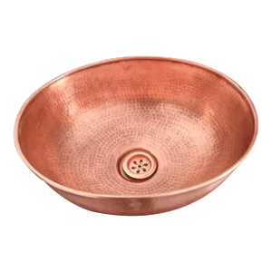 Moroccan Hammered Copper Round Vessel Sink Bathroom Sink