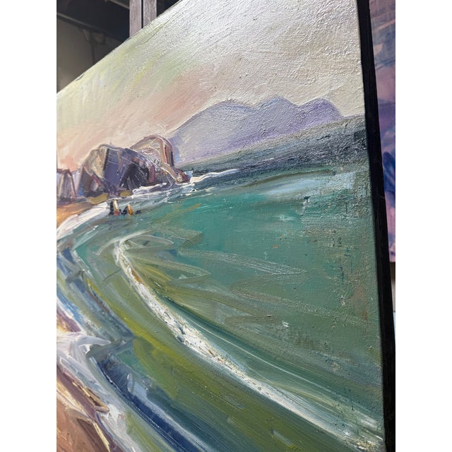 Pistachio California Coastal Impressionism | Original Plein Air Oil Hartman For Sale - Image 8 of 9