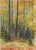 Vintage Autumn Woodland Landscape Watercolor Painting For Sale