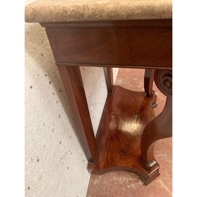 Louis Philippe Console in Mahogany and Veneer, 19th Century For Sale - Image 9 of 15