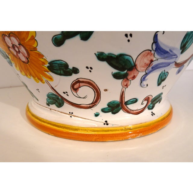 Italian Vase Majolica Ceramic from Proffessor Alfredo Santarelli, Perugia, Italy, 1950s For Sale - Image 17 of 18