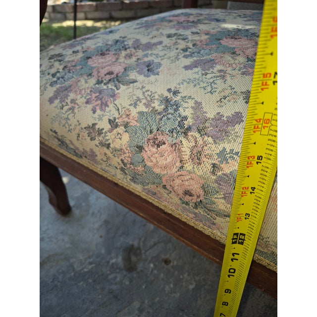 Mid 20th Century Victorian-Style Channel-Tufted Settee For Sale - Image 14 of 14