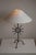 Vintage Brutalist Forged Iron Sunburst Table Lamp For Sale - Image 4 of 10