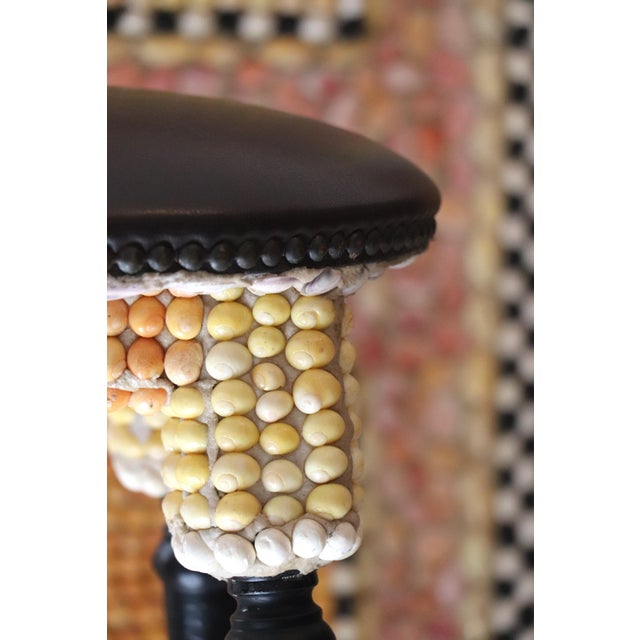 20th Century Grotto Shell Bar and Stools, 1950s, Set of 3 For Sale - Image 6 of 16
