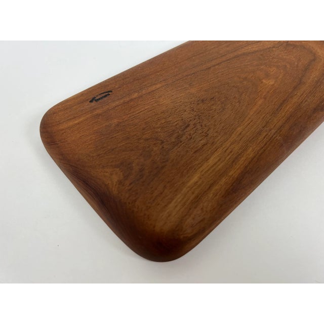 Wood Danish Teak Tray With Handle by Bonniers For Sale - Image 7 of 9