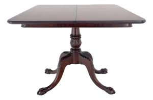 Ball & Claw Chippendale Style Mahogany Expandable Flip Top Game Console Table