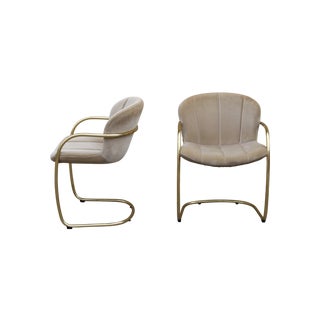 Brass Italian Chairs - a Pair For Sale