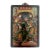 General Guan Yu and Retainers, Mid Century Chinese Reverse Painting on Glass, Rosewood Frame For Sale