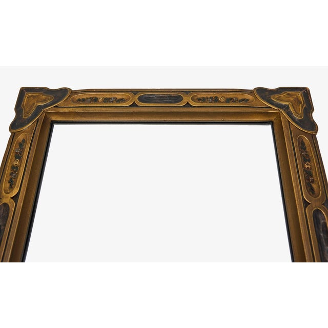 Brown Art Nouveau Giltwood Mirror With Floral Motifs, Circa 1910 For Sale - Image 8 of 13