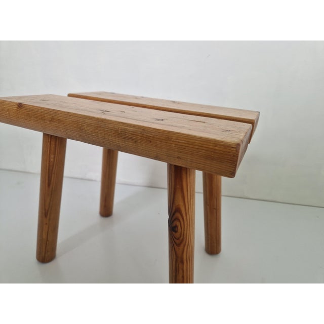 Wood Mid-Century Finnish Pine Wooden Sauna Stool, 1960s For Sale - Image 7 of 9