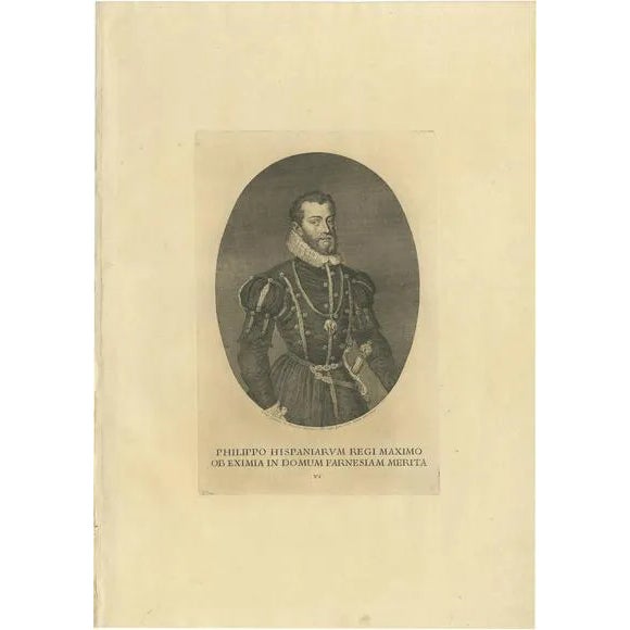 Von Prenner, Portrait of Philip II, 1748, Print For Sale