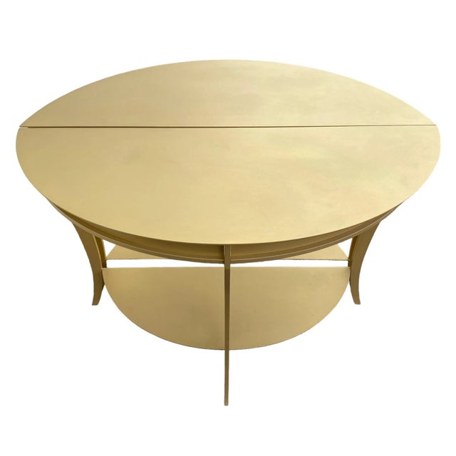 Vintage Mastercraft Style Demilune Console Tables in Gold Brass Coated Steel - A Pair For Sale - Image 11 of 12