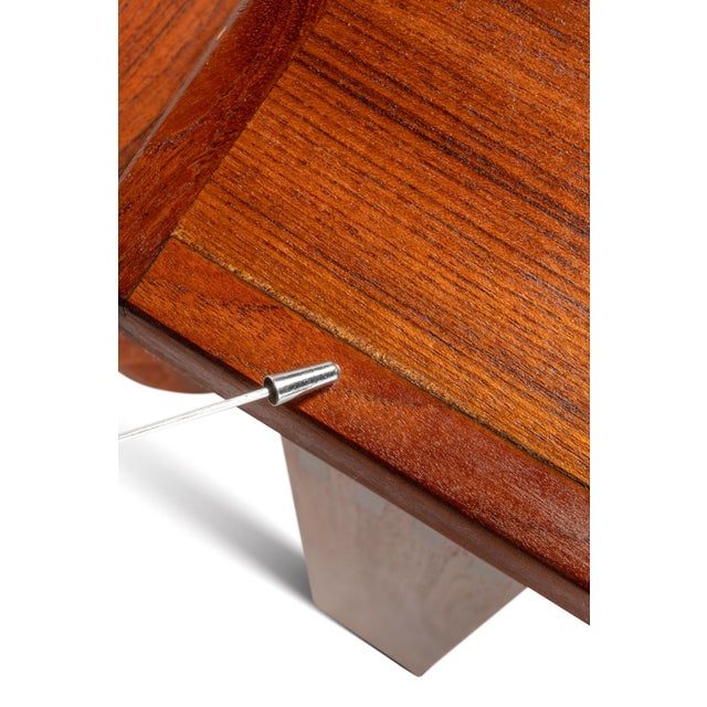 Restored Danish Modern Expansion Dropleaf Dining Table in Teak W/ Tile Inlay by Ox Art for Ansager Møbler, Denmark, C. 1977 For Sale - Image 18 of 18