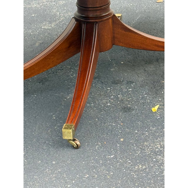 1990s Late 20th Century Flame Mahogany Banded Regency Coffee Table For Sale - Image 5 of 11