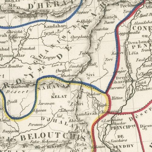 Antique Map of Herat by Levasseur, 1846 For Sale - Image 4 of 12
