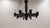 1940s French Black Lacquered Wood Chandelier with Eight Lamps, 1940 For Sale - Image 5 of 13