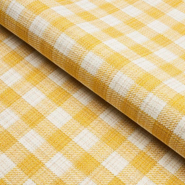 American Sample - Schumacher Martina Plaid Indoor/Outdoor Fabric in Yellow For Sale - Image 3 of 3