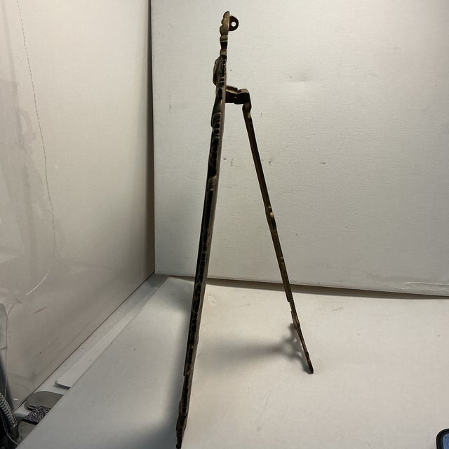 VTG Ornate Brass Metal Floral Scroll Empty Photo Picture Frame No Glass For Sale - Image 4 of 12