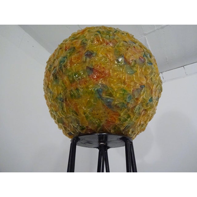 Black Large Italian Fiberglass Floor Lamp, 1960s For Sale - Image 8 of 18