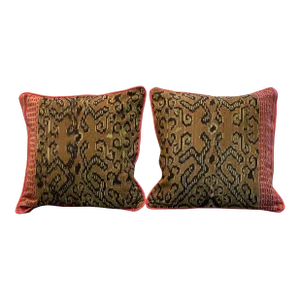 Contemporary Pillows Made From Hand-Woven Vintage Indonesian Tribal Cloth