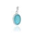 Metal Vibrant Oval 4.7 Ct Natural Turquoise Bezel Set 925 Silver Pendant for Her For Sale - Image 7 of 13