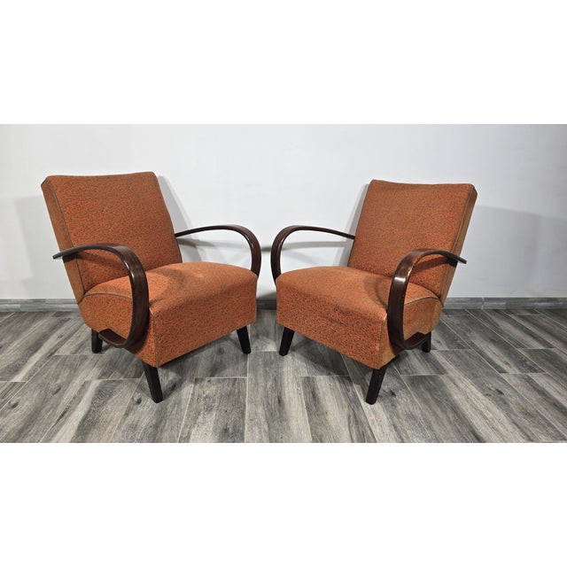 Vintage Armchairs from Jindrich Halabala, 1940s, Set of 2, in Good conditions. Designed 1920 to 1949 I have official proof...