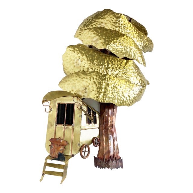 Copper Tree Wall Sculpture from Daniel dHaeseleer, 1970s For Sale