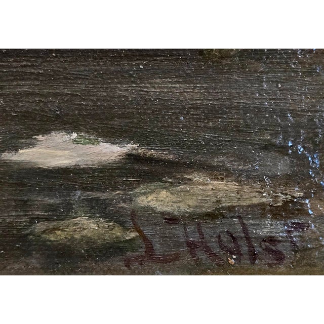 Laurits Holst -19th Century View of Madeira Rocky Coastline in Portugal -Oil Painting For Sale In Los Angeles - Image 6 of 8