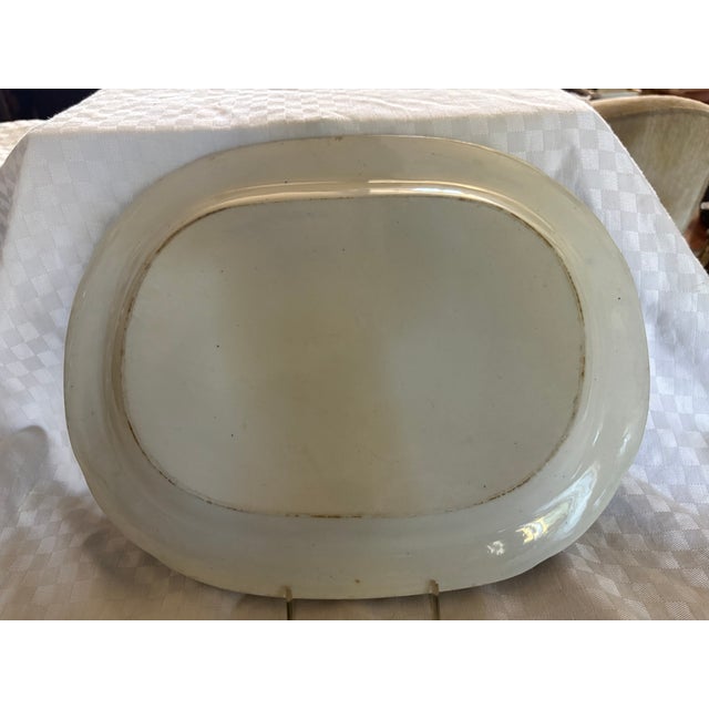 19th Century English Staffordshire Blue and White Transferware Platter For Sale - Image 12 of 17