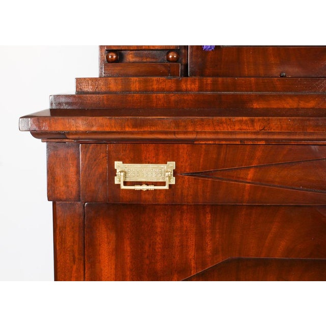 Gold 19th Century Biedermeier Secretary For Sale - Image 8 of 18