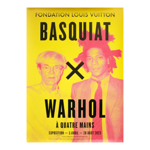 2023 French Exhibition Poster, Basquiat X Warhol - Fondation Louis Vuitton (Yellow)