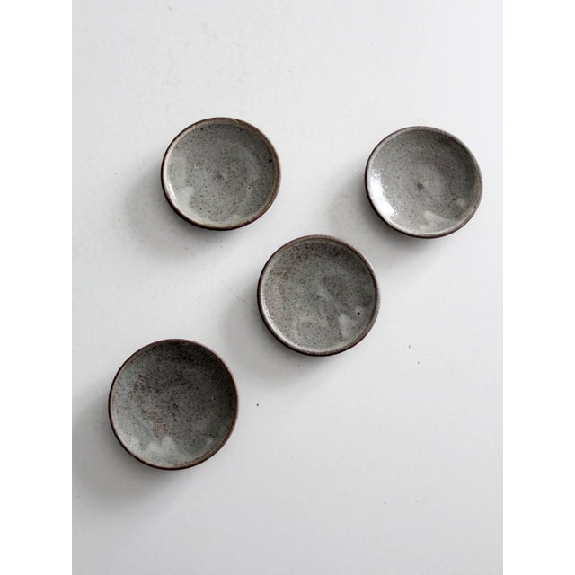Vintage Small Studio Pottery Plates Set of 4 For Sale - Image 9 of 17