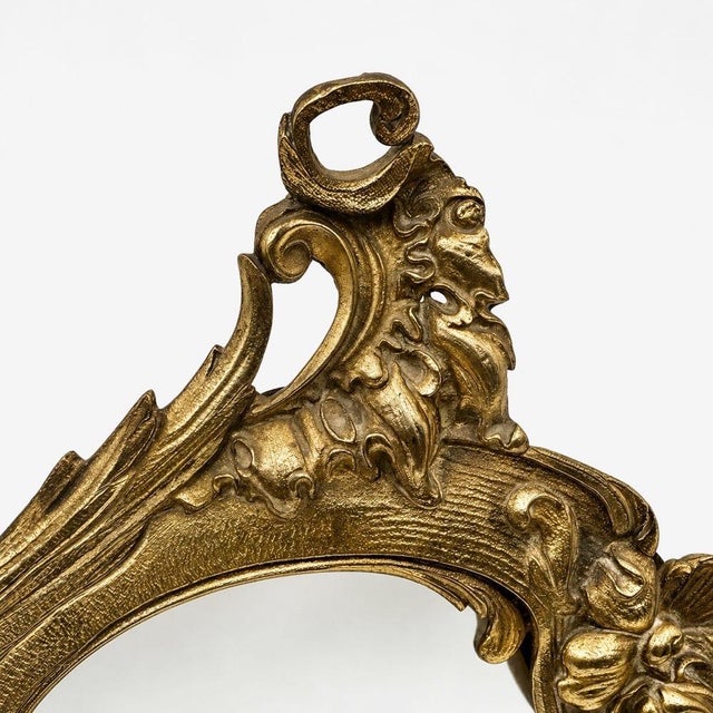 Metal 19th Century Napoleon III Gilt Bronze Vanity Mirror For Sale - Image 7 of 11