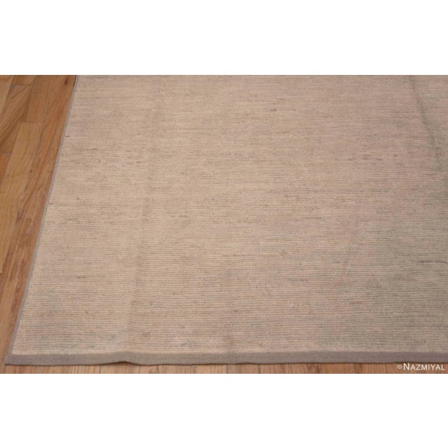2020s Nazmiyal Collection Solid Minimalist Cream Color Modern Area Rug For Sale - Image 5 of 7