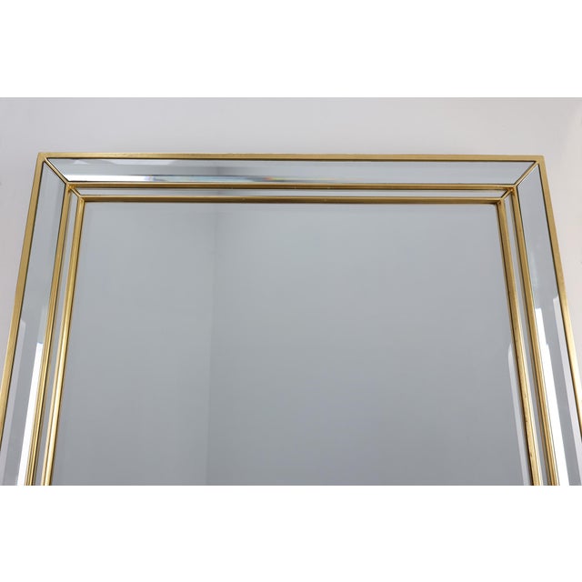 1980s 20th Century Hollywood Regency Metal Mirror by Deknudt, Belgium, 1980s For Sale - Image 5 of 11