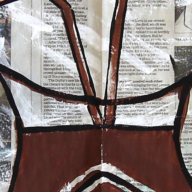 Chocolate Shake - Original Food Pop Art Acrylic Painting on La Times Newspaper For Sale - Image 4 of 6