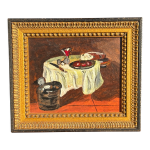 Charming Mid-20th C. American Original Oil on Board - Brooklyn, Nyc