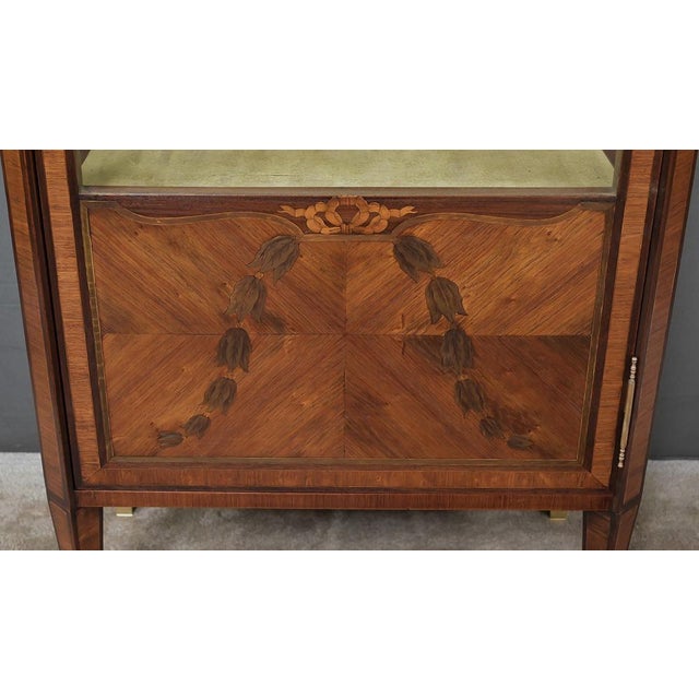 Louis XVI Marquetry Display Cabinet, 20th Century For Sale - Image 12 of 18