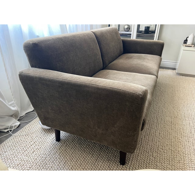 West Elm Oliver 72" Mid-Century Modern Sofa With Performance Velvet For Sale - Image 10 of 12