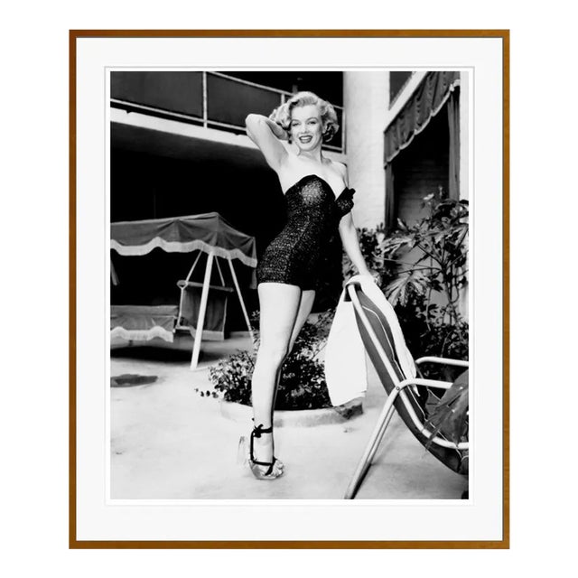 Marilyn Monroe Poolside Glamour Archival Pigment Print Brown Framed For Sale