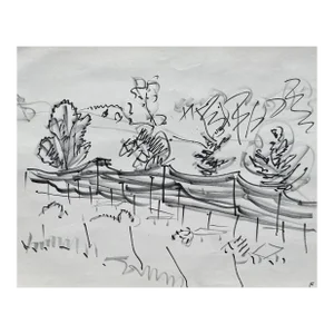 Frank Wallace Vermont Landscape Drawing