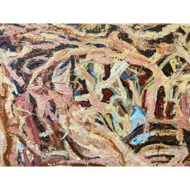Kristi Haines Herman “Silent Lament” Contemporary Gestural Blue, Brown, & Tan Abstract Painting, 2025 For Sale - Image 10 of 11