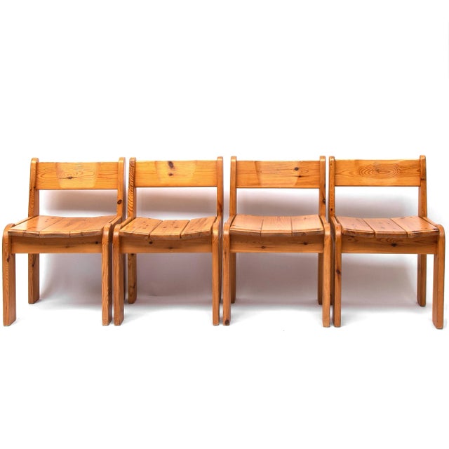 1970s Pine Dining Chairs by Ate van Apeldoorn, 1972, Set of 4 For Sale - Image 5 of 10