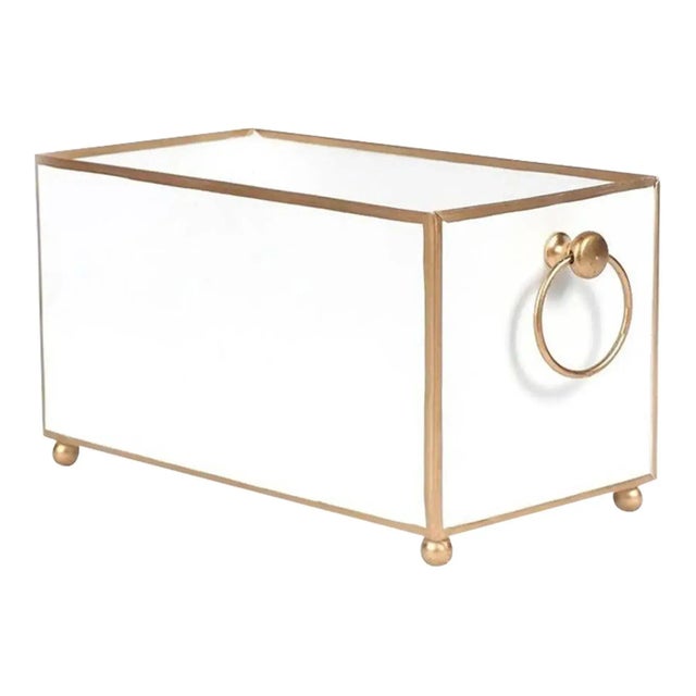 2020s Modern Transitional Style Rectangular Cachepot For Sale - Image 5 of 8