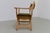 Olive Danish Kurul Armchair in Oak and Striped Green Upholstery by Henning Kjærnulf, 1960s For Sale - Image 8 of 18