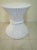 Coastal 1990s Rattan Sheaf of Wheat White Dining Table Glass Top Maguire Style For Sale - Image 3 of 12