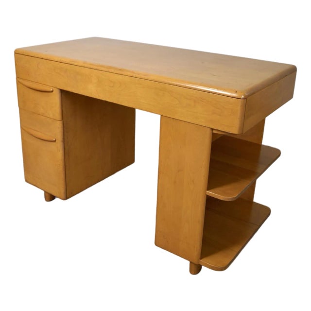 1950’s Mid-Century Modern Heywood Wakefield Solid Maple Desk For Sale